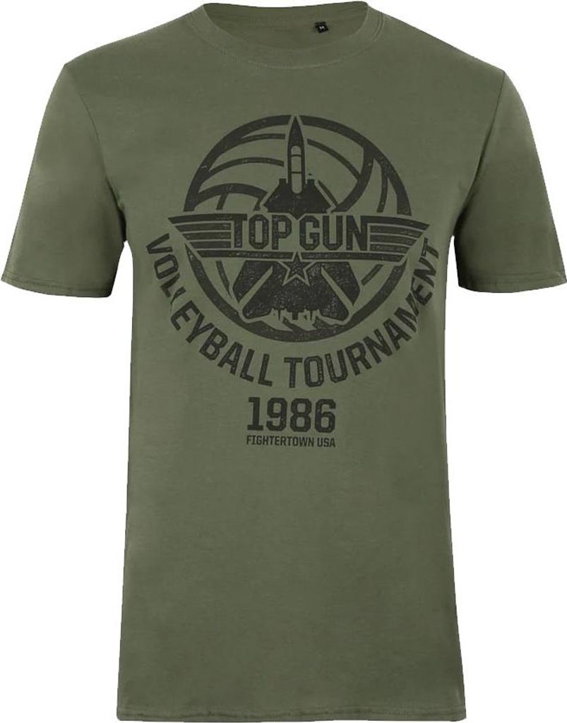 Top Gun - "Volleyball Tournament" T-Shirt für Herren TV724 (S) (Militärgrün)