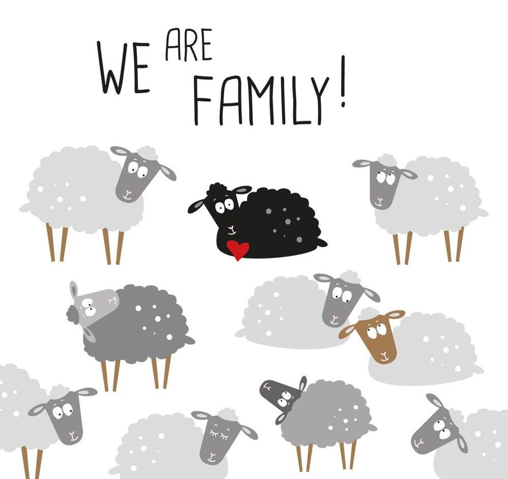 20 Servietten We are Family - Schafe in Familie 33x33cm Produktbild 