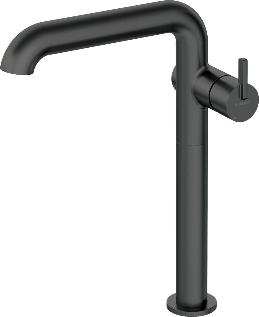 Tall basin mixer with rectangular spout