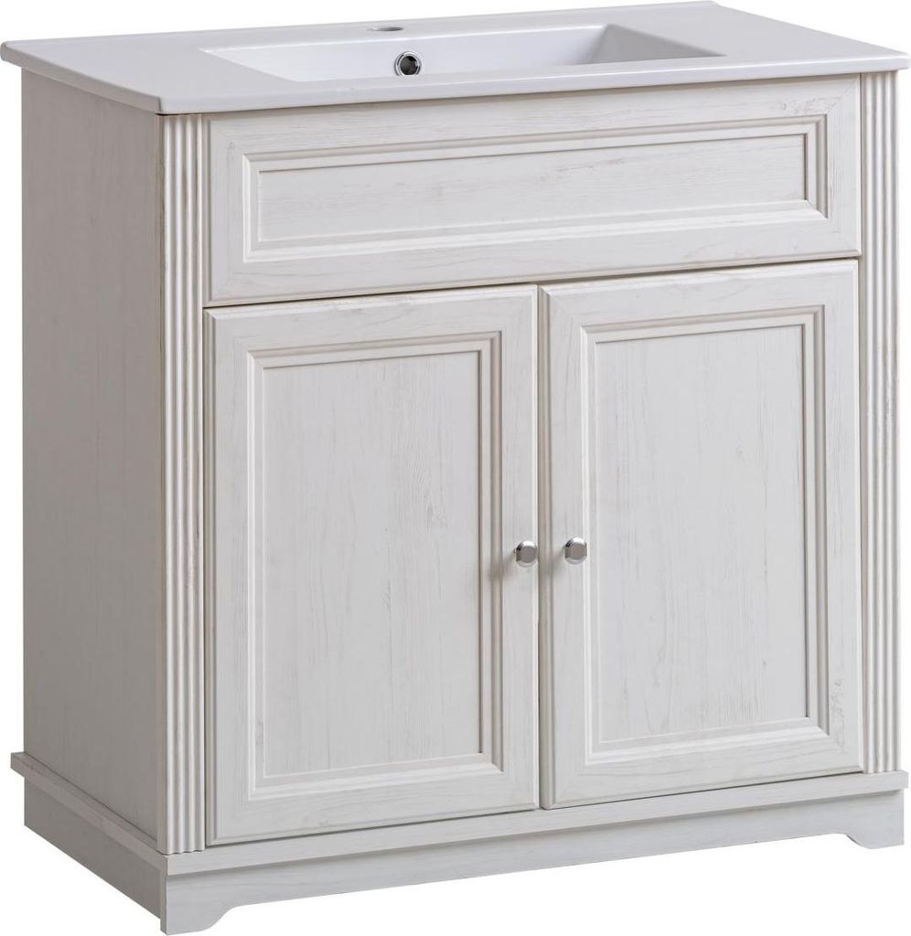 Landhaus Stil Waschtisch Unterschrank Hochwertige Waschbecken Badezimmer Möbel