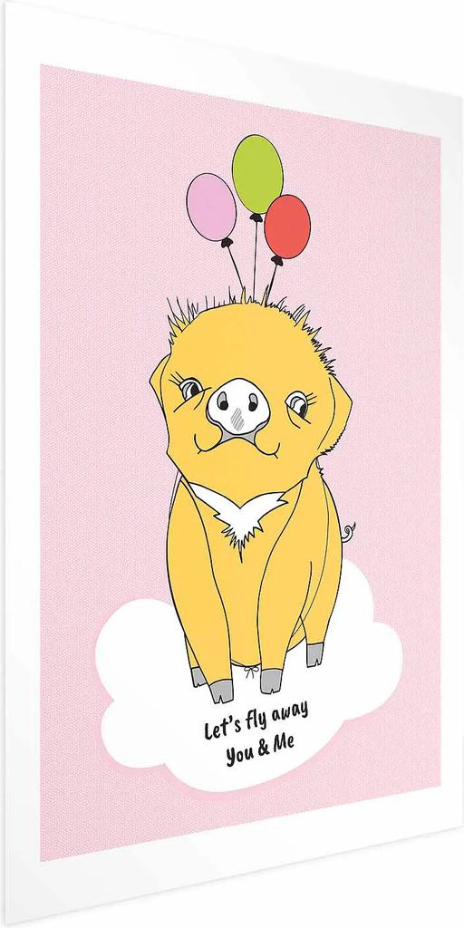 Posterpapier Poster - Sky Pig 40x60 cm Für Kinder e-A-0112-ao-a