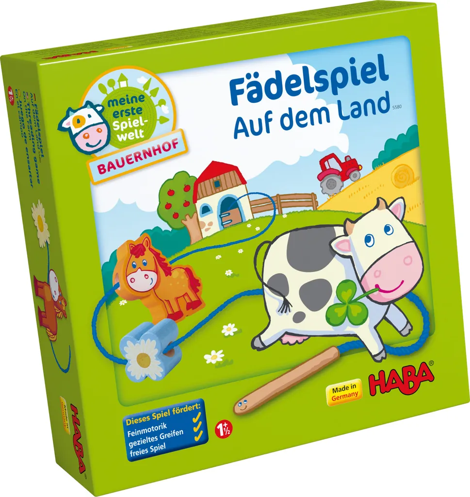 Jeu d'enfilage À la campagne Jeu d'enfant pour la motricité fine