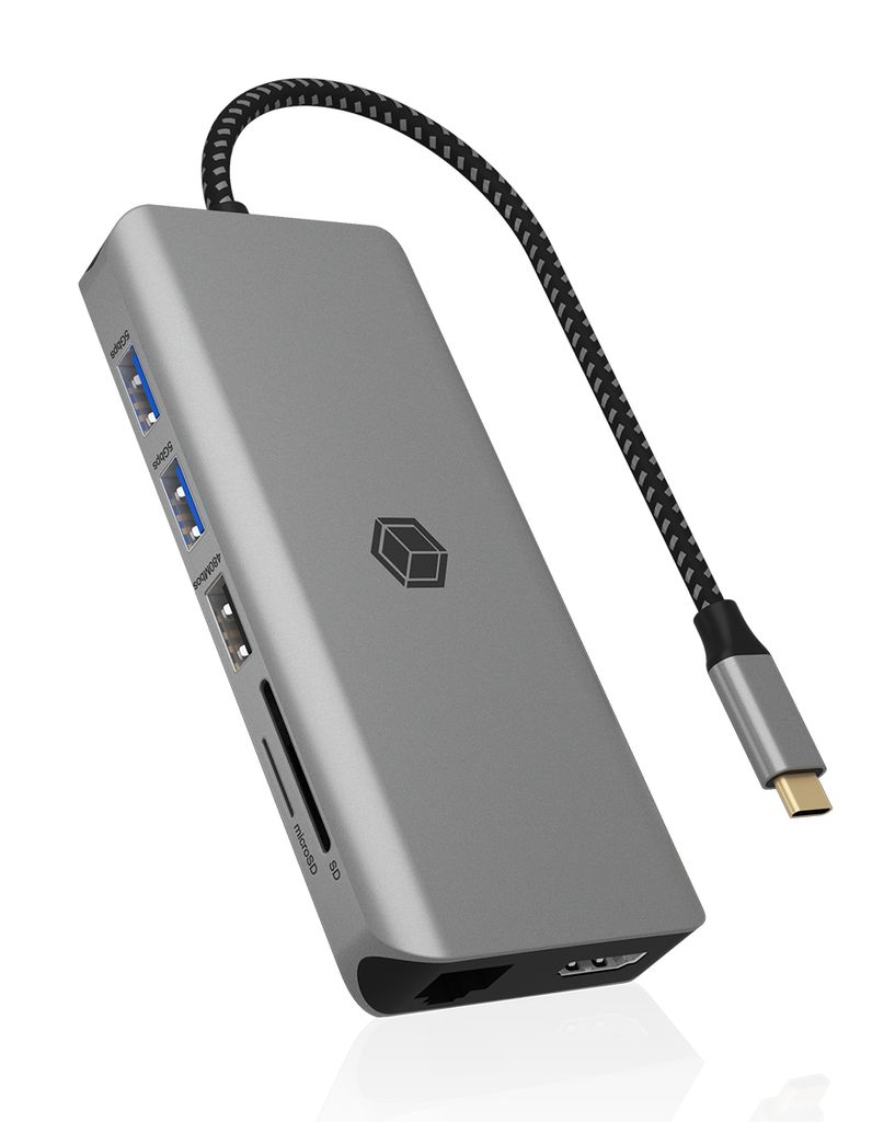 ICY BOX IB-DK4061-CPD, 12 zu 1 USB Type-C Notebook DockingStation, 2x HDMI
