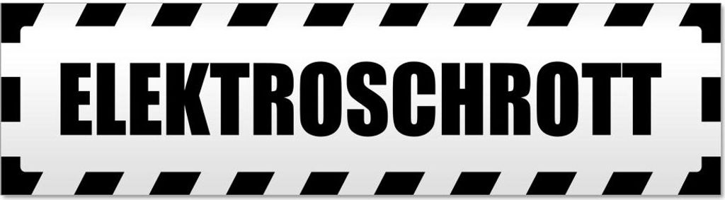 Elektroschrott gestreift Magnetschild Schild magnetisch