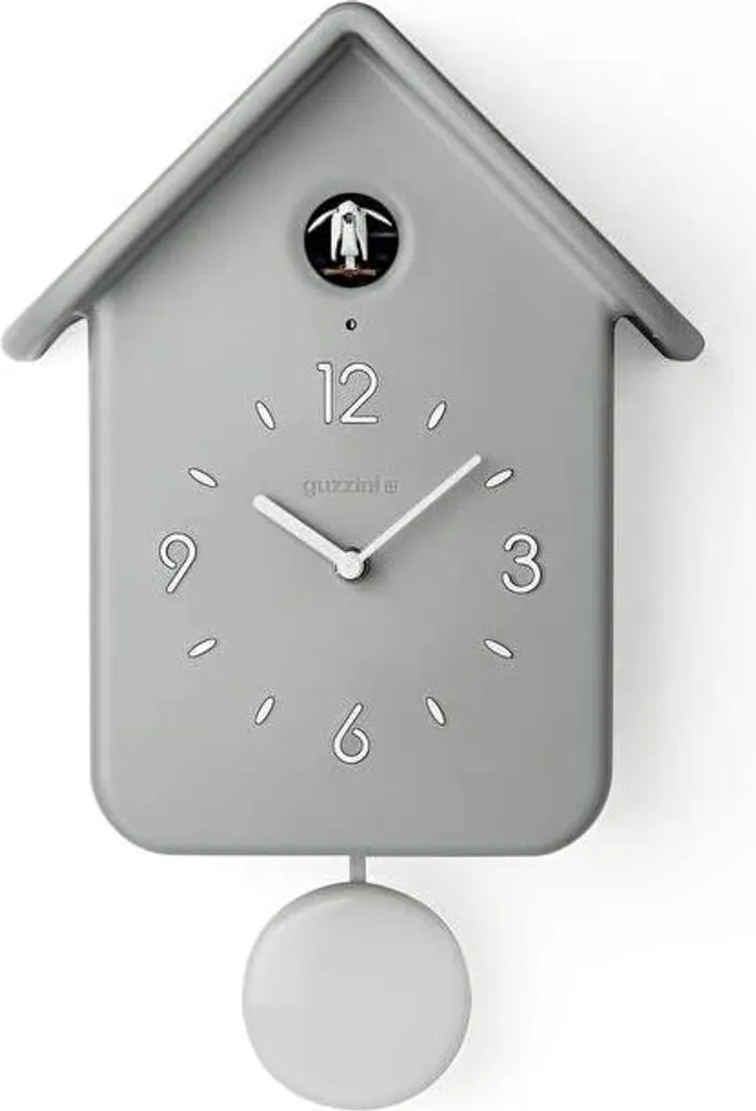 Horloge coucou Guzzini avec pendule Gris QQ Home au design italien