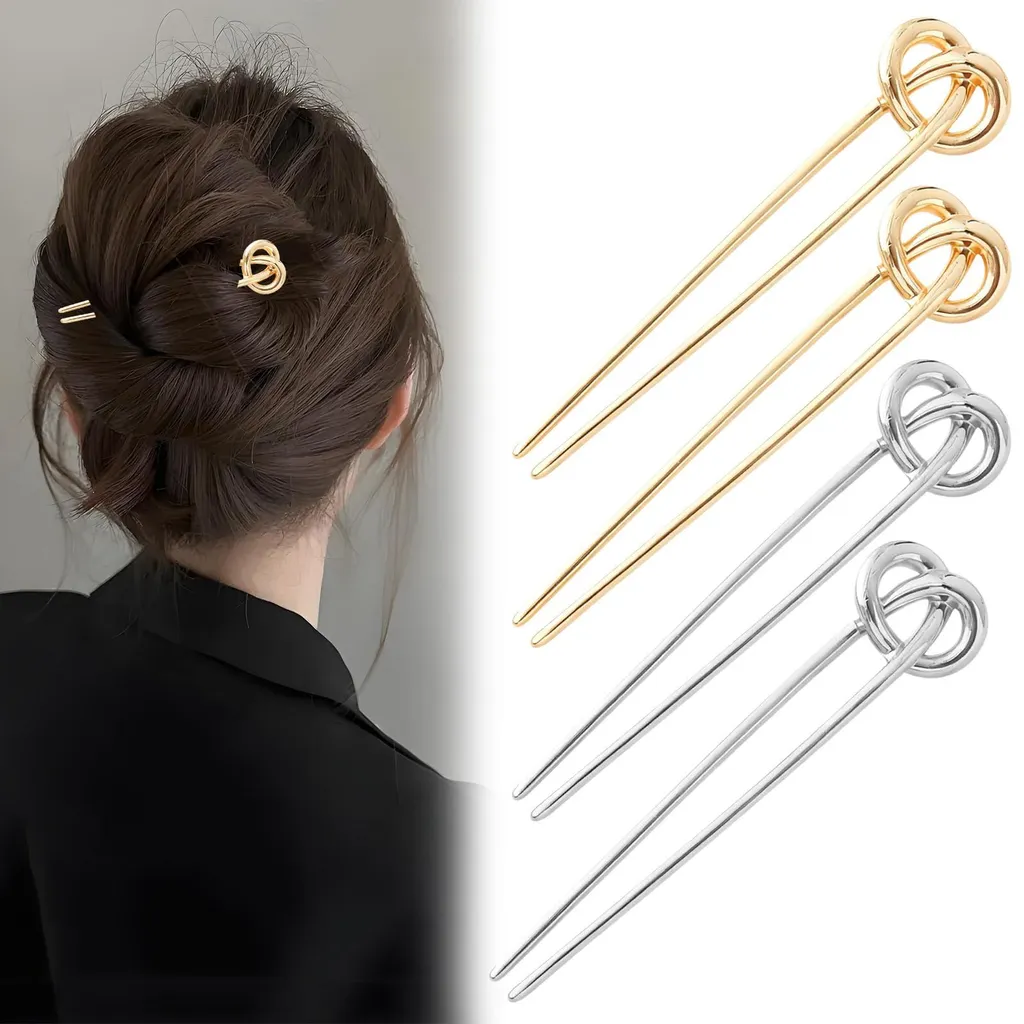 Set de 4 épingles à cheveux polyvalentes pour cheveux longs et bouclés