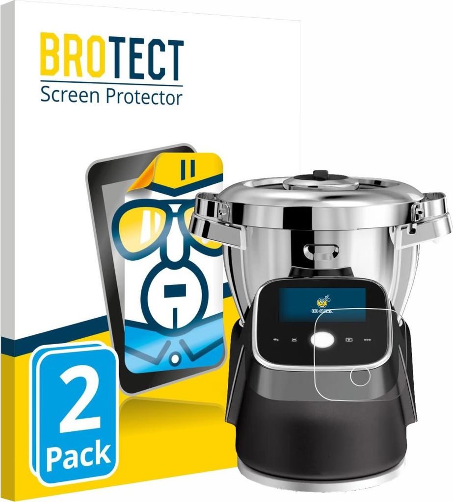 2x Für Moulinex i-Companion Touch Pro Schutzfolie BROTECT Displayschutz Display Schutz Folie Klar Transparent