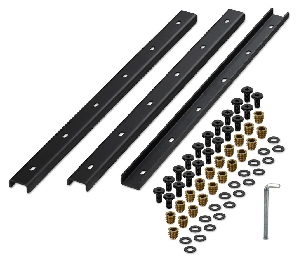 Relaxdays Granietplaten, set van 3, metalen geleiderail 70 Productafbeelding 