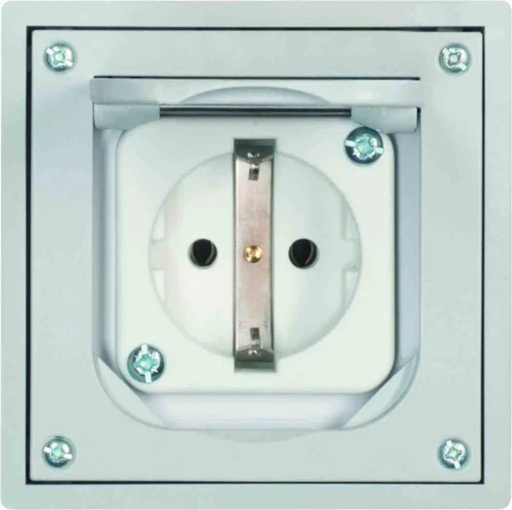 Presa Elettrica Alluminio Grigio ABL SURSUM - Design Industriale