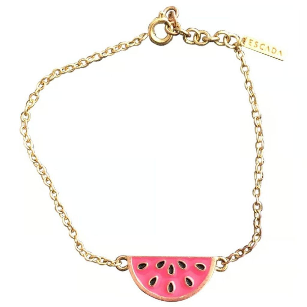Escada, Sommer Limited Edition - Sorbetto Rosso, Melone, Armband aus unedlem Metall, 11939595, 17 cm, Gold, Für Frauen