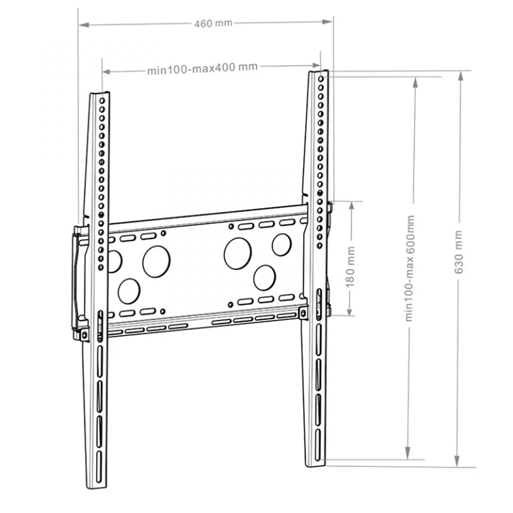 Hagor WH 50 F-HD Support Mural Fixe pour Écrans 32 à 55 Pouces Noir - 2