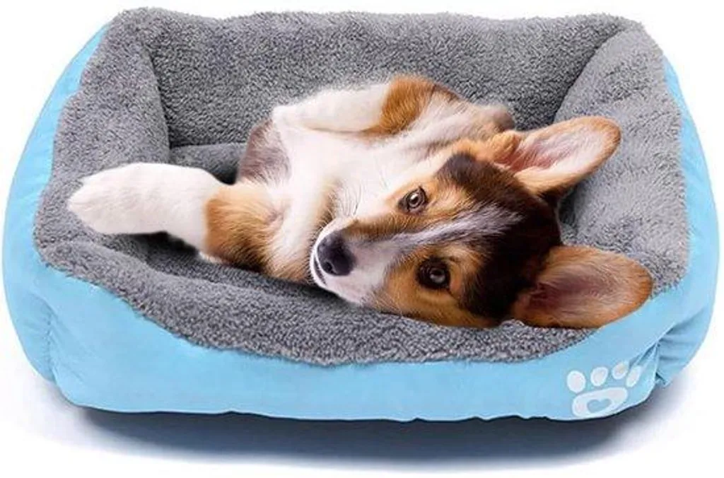 Matelas pour petit animal bleu imperméable et lavable haute qualité