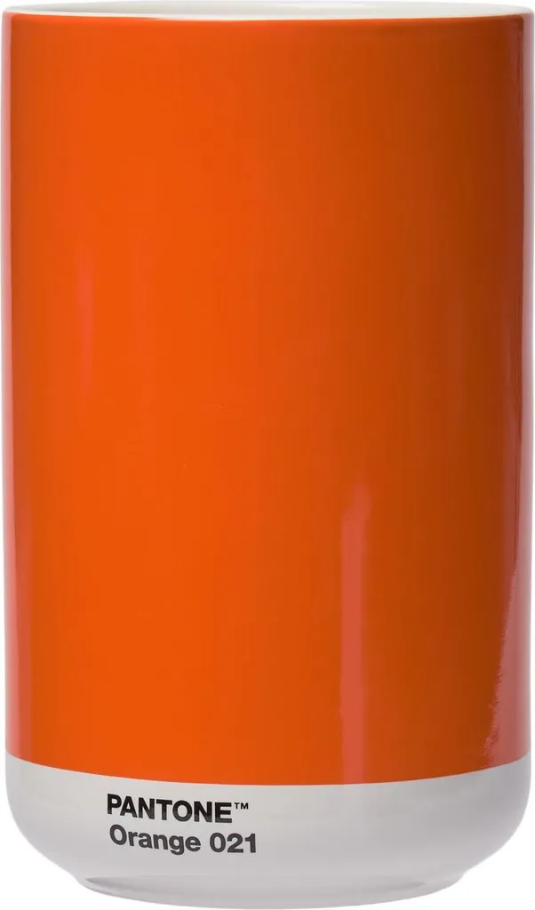 Vase en céramique Pantone 1L Orange 021 - Objet de décoration iconique