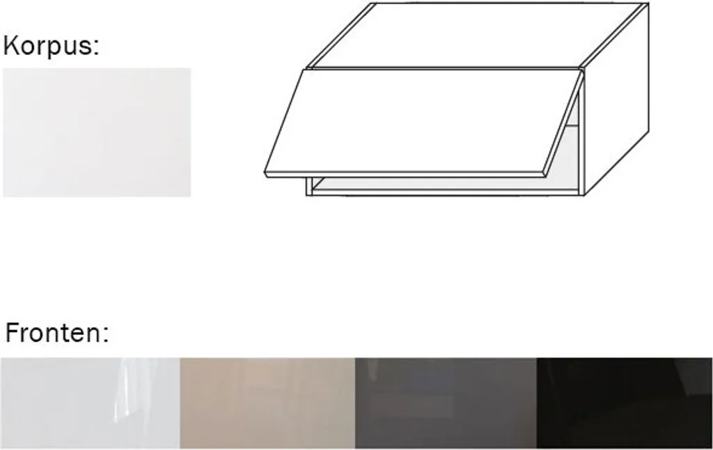 Armadio a muro (EST-WEF/80) 80 cm con anta a battente bianco perla opaco Colore frontale acrilico selezionabile