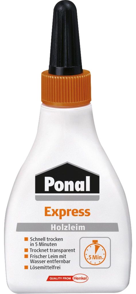 Ponal Holzleim Express 60 g Flasche, transparent Produktbild 