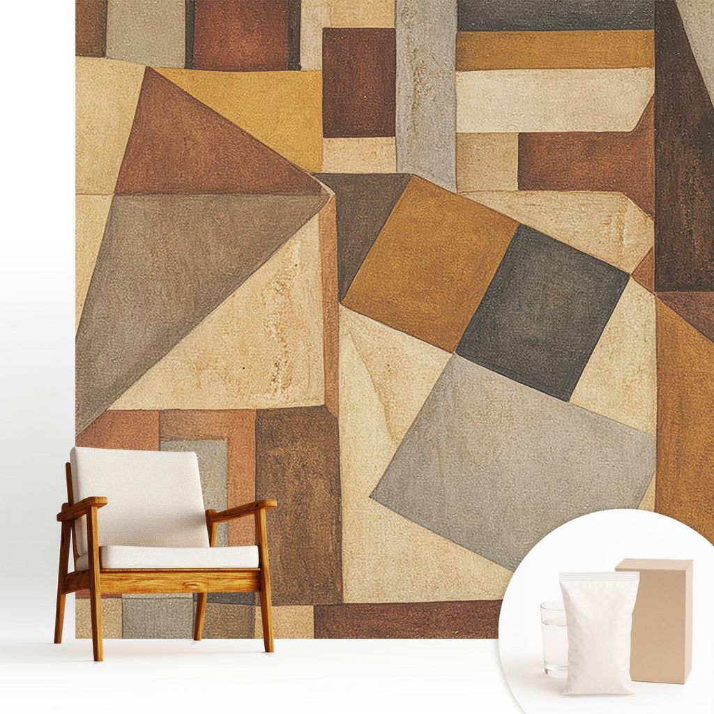 Fototapete - 250x250 cm - Tapete - Wandtapete - Wandbilder - Dekofolie - Tapete Folie - Wand - Dekoration - Wohnzimmer - Geometrische Abstraktion