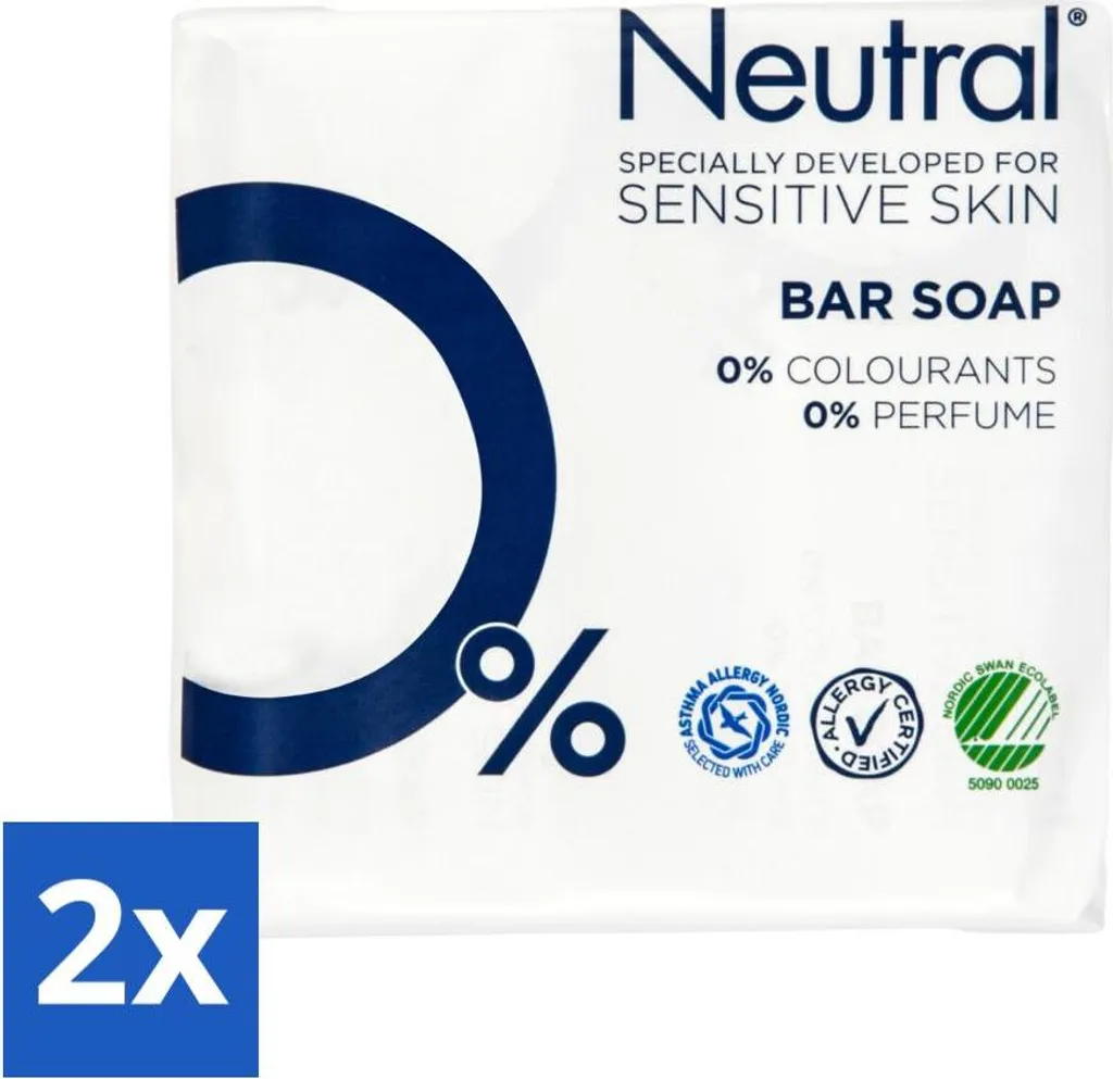 Neutro Roberts Sapone Solido Pelle Sensibile - 2 Saponette Risparmio