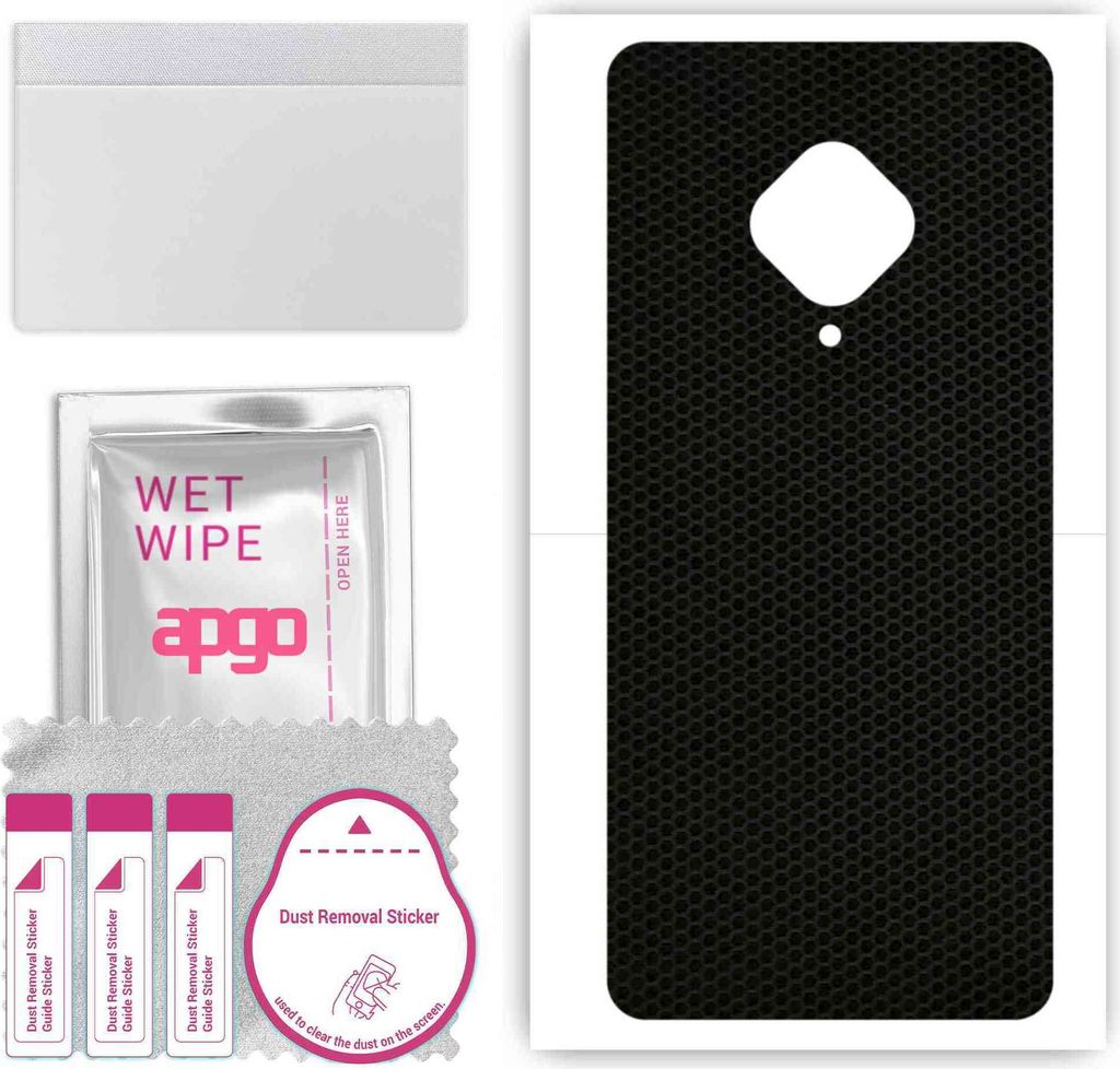 apgo Rückseite Schutzfolie, Skin, kompatibel mit vivo X50 Lite, Hinten Displayschutzfolie aus Vinylfolie, kratzfest, einfache Montage - Matrix