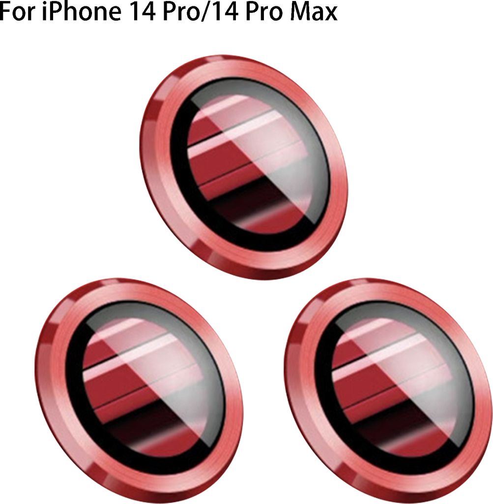 Stereometrische ultra-dünne Anti-Kratzer-Telefon-Objektiv-Protektor-Mobiltelefone Heckglasfilm Filmabdeckung-Rot-Größen: für iPhone 14 Pro/14 P...