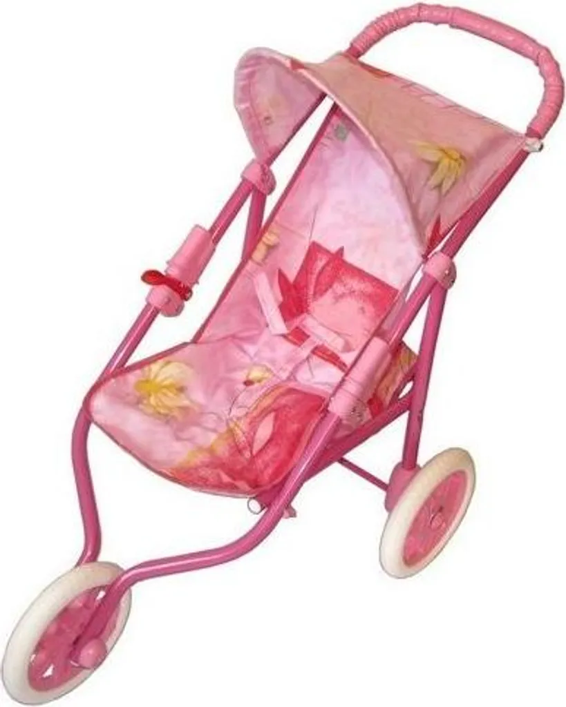 Landau ZUZIA Rose et Gris - Landau Poupée avec Capote Rabattable