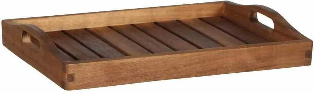 Plateau Astoria Siena Garden 358317 en bois d'acacia de 40x30 cm