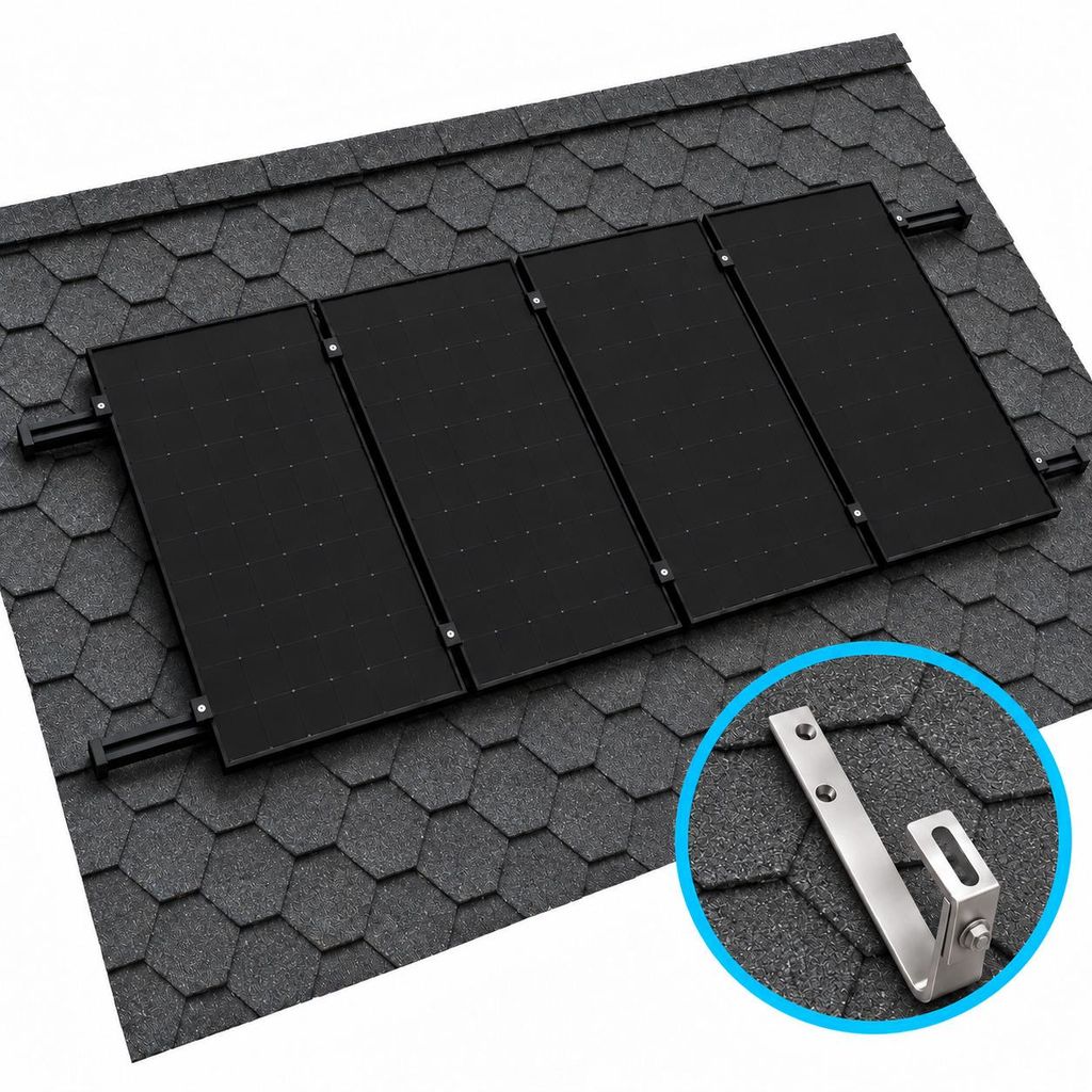 1x Basis Montageset Bitumendach Schwarz – Produktbild 