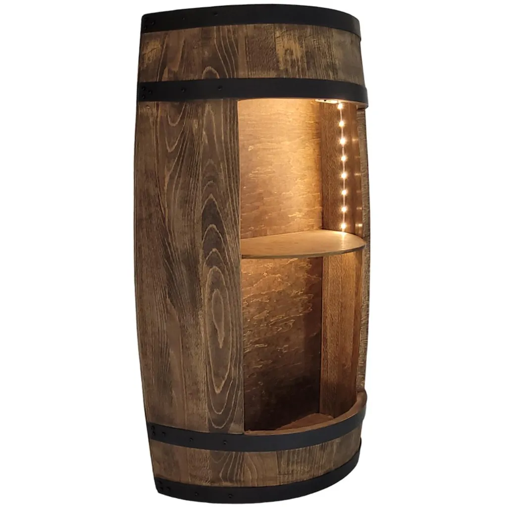 Gagner de l'espace avec ce bar mural LED bois wengé 80 cm compact - 5