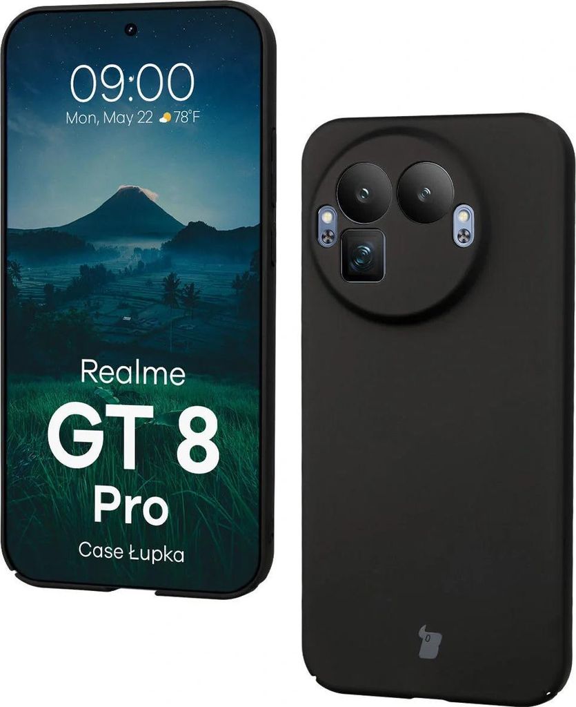 Handyhülle für Realme GT 8 Pro, Bizon Case Lupka, Schwarz