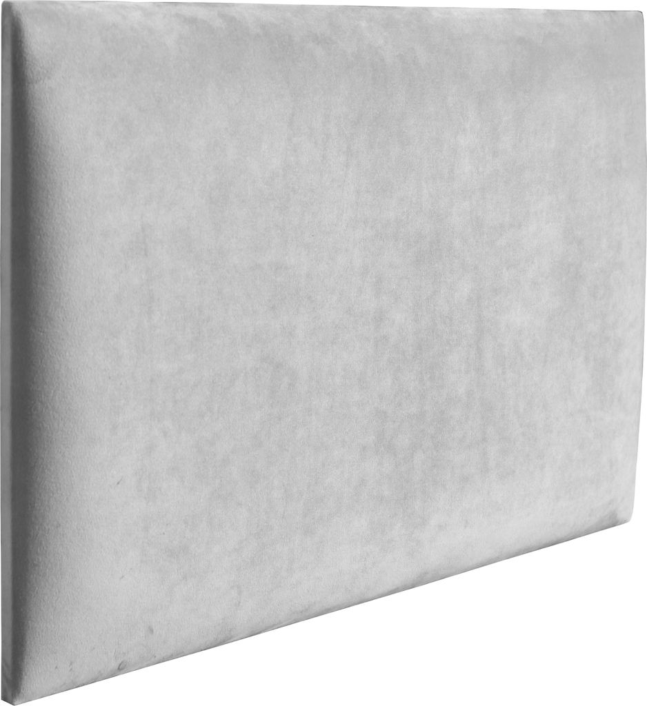 RAVIO Wandpaneel Wandkissen als Kopfteil für Bett 3D Wandverkleidung mit Schaumstoff Wandpolster Wanddeko (40 x 30 cm, Farbe: Hellgrau - Magic Vel...