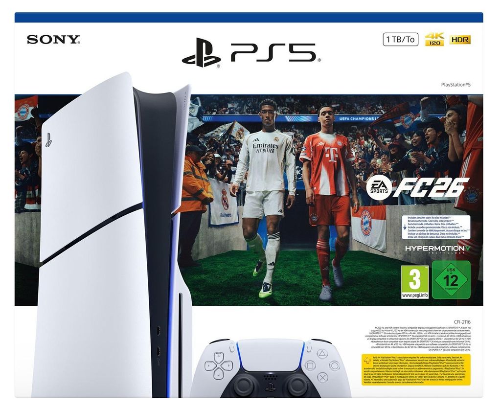 Sony PS5 Laufwerk - EA Sports FC 26 Bundle 1 To Wifi Noir, Image du produit 