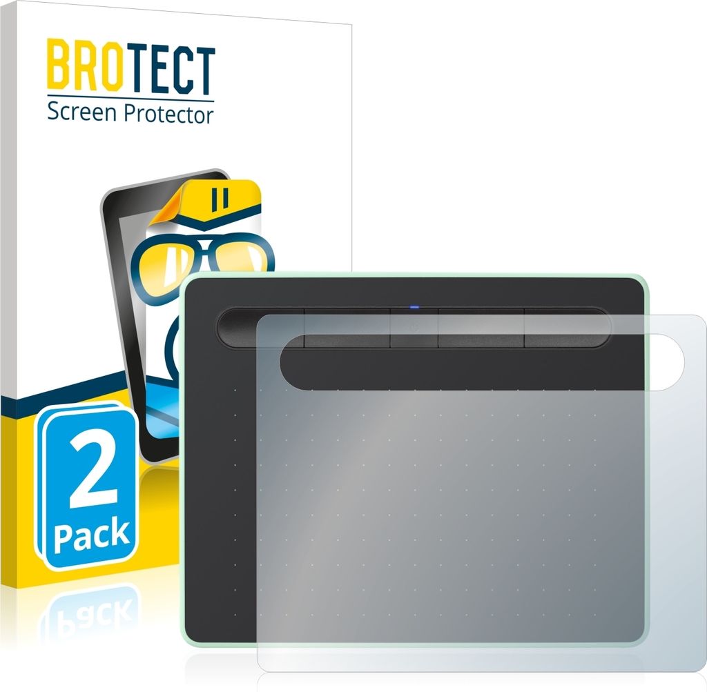 2x Für Wacom Intuos S Bluetooth Schutzfolie BROTECT Displayschutz Display Schutz Folie Klar Transparent