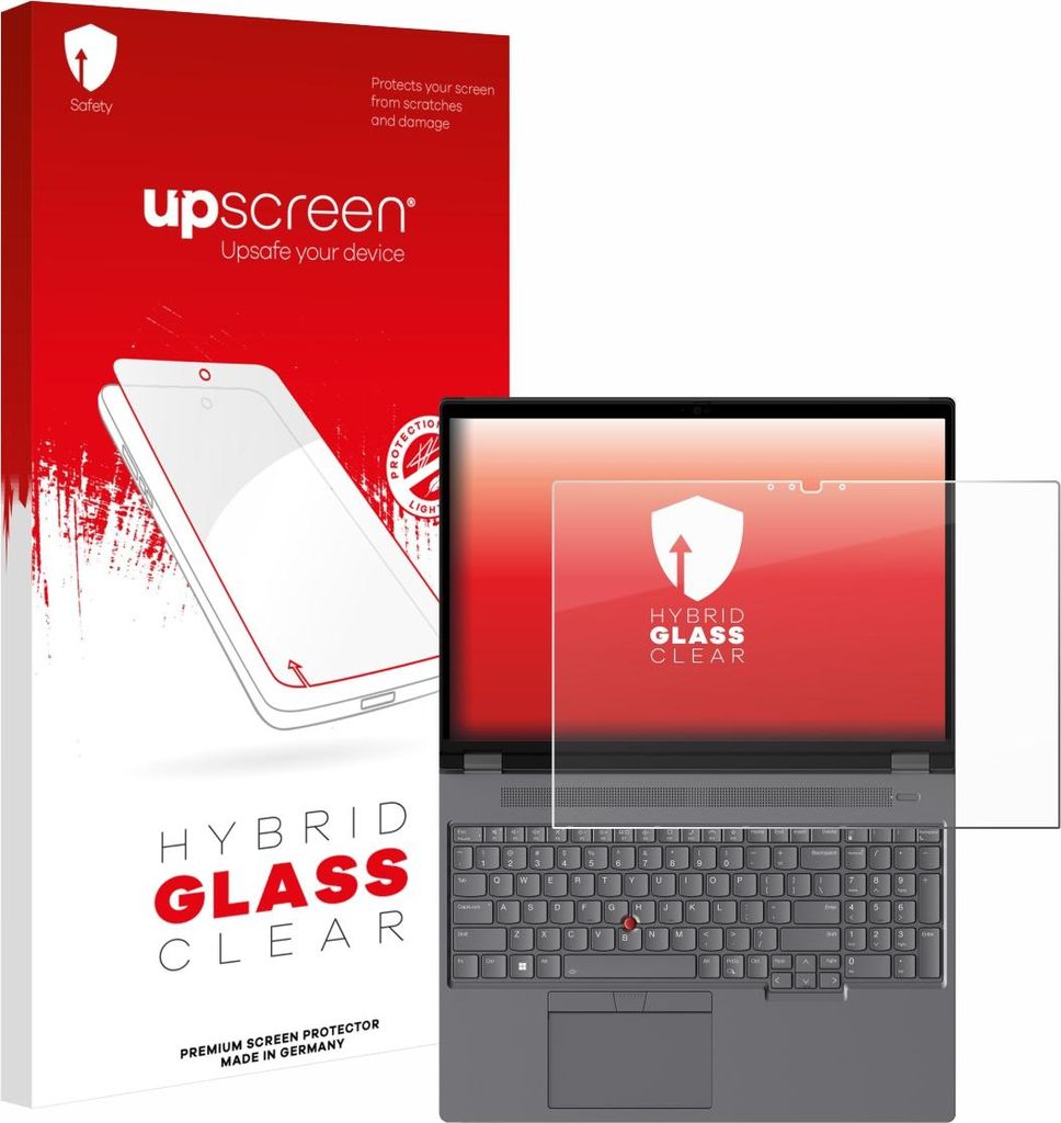 upscreen Schutzglas für Lenovo ThinkPad P16 Gen 2 Touch Schutzfolie Panzer Folie Glas Display Schutz klar