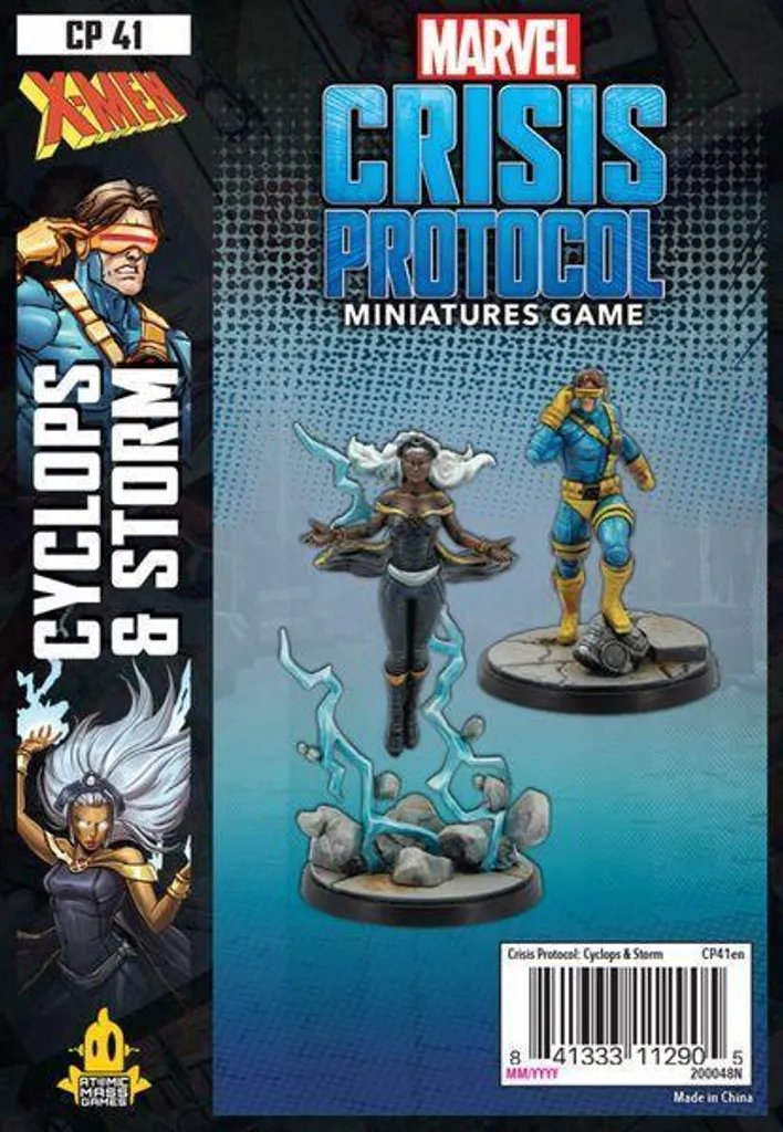 Marvel Crisis Protocol Orage et Cyclope : Figurines détaillées et cartes