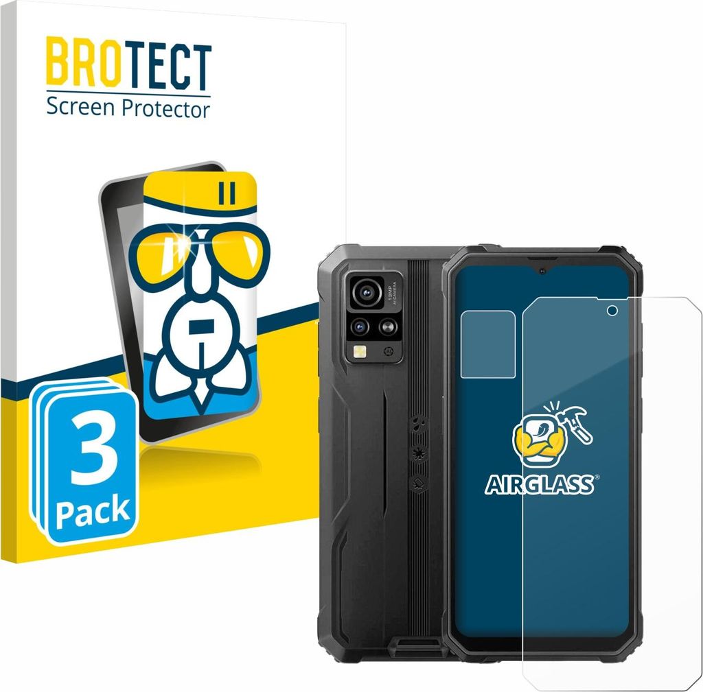 3x BROTECT Schutzglas für Blackview BV4800 SE (Display+Kamera) Schutzfolie Panzer Folie Glas Display Schutz klar
