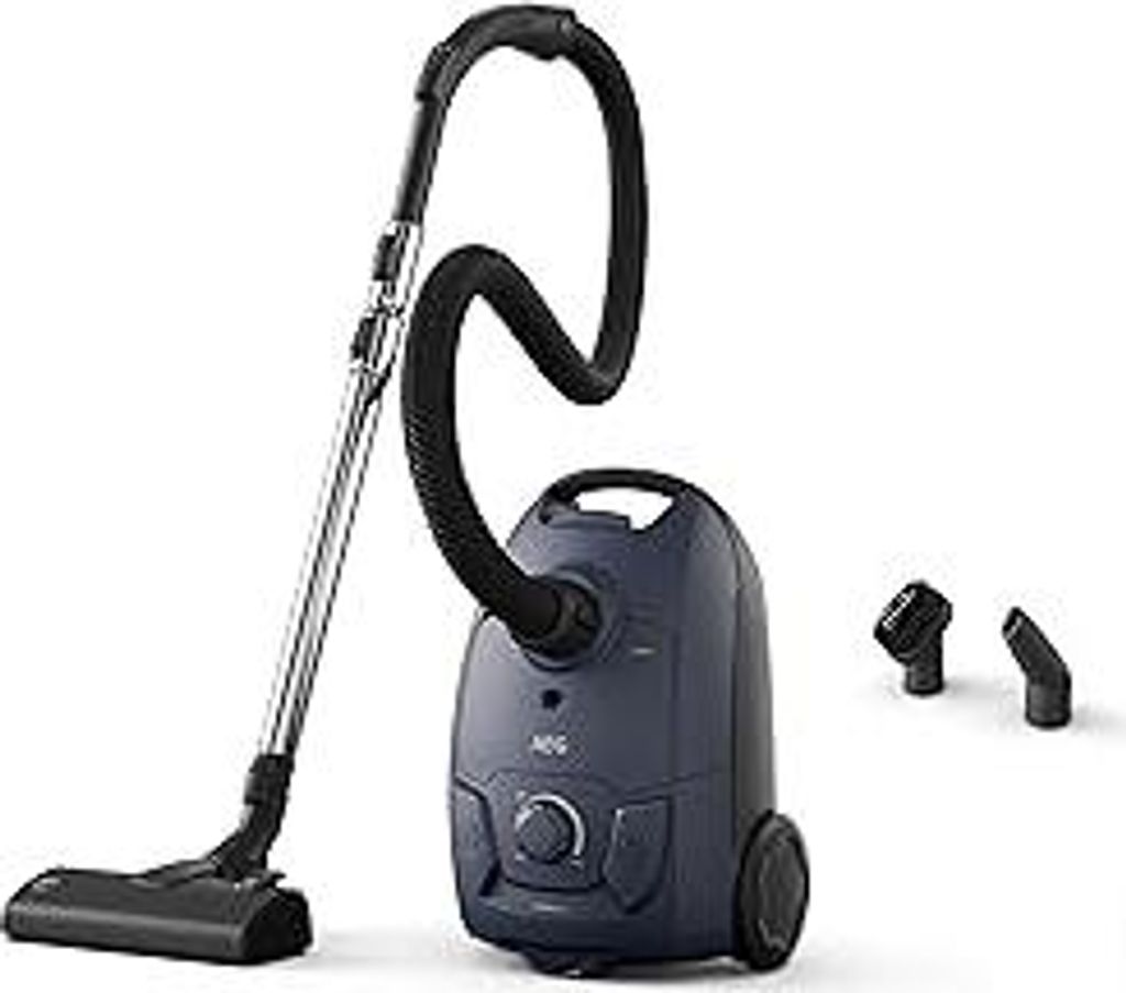 CLEAN 5000 Staubsauger mit Beutel, hohe Saugleistung, aus Recyclingkunststoff, AllFloor Bodendüse mit Klicksystem, 2in1 Multifunktionsdüse, 8,5m ...