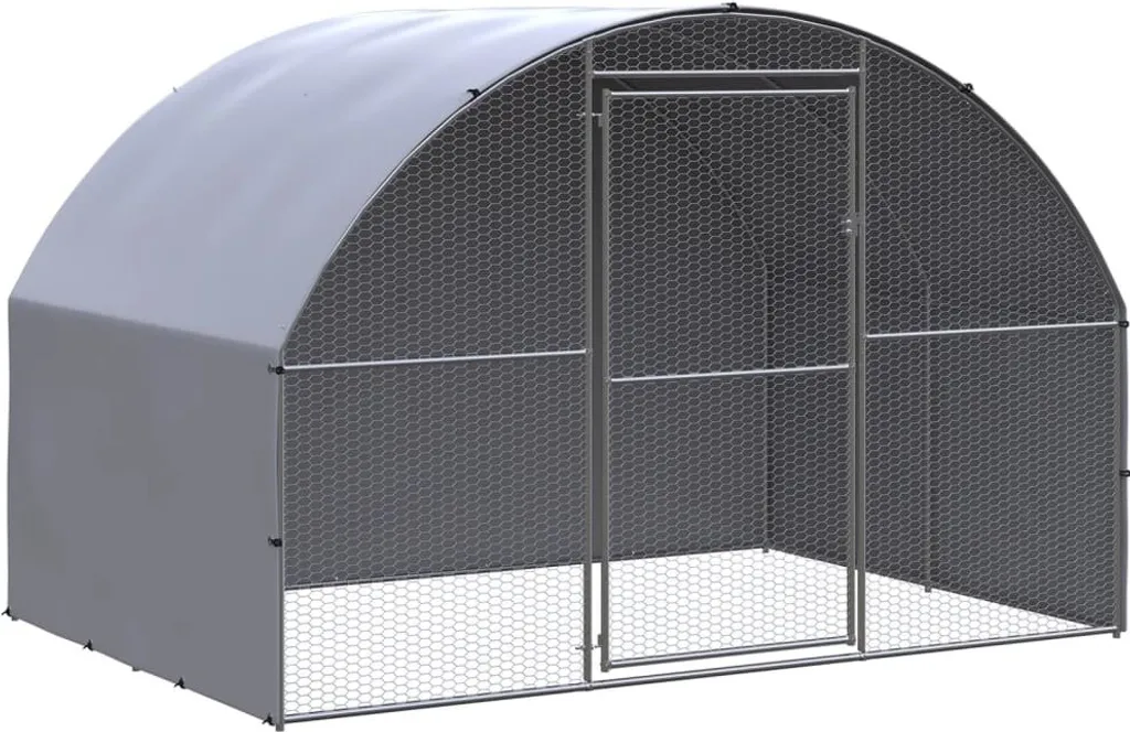 Grand enclos pour poules 6m² avec grillage haute densité - 3x2x2m