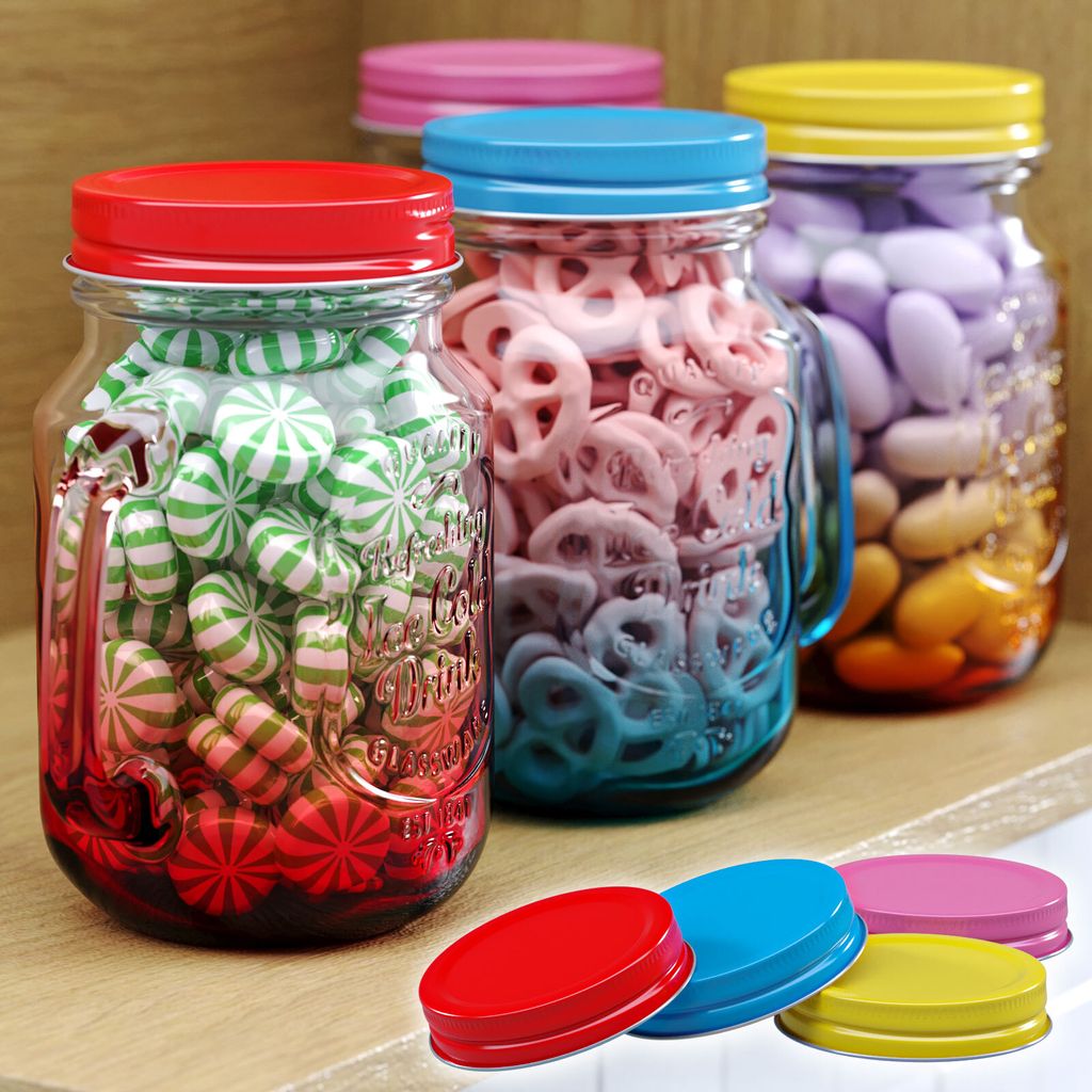 Trinkgläser Farbverlauf - 500ml + Ersatzdeckeln Produktbild 6