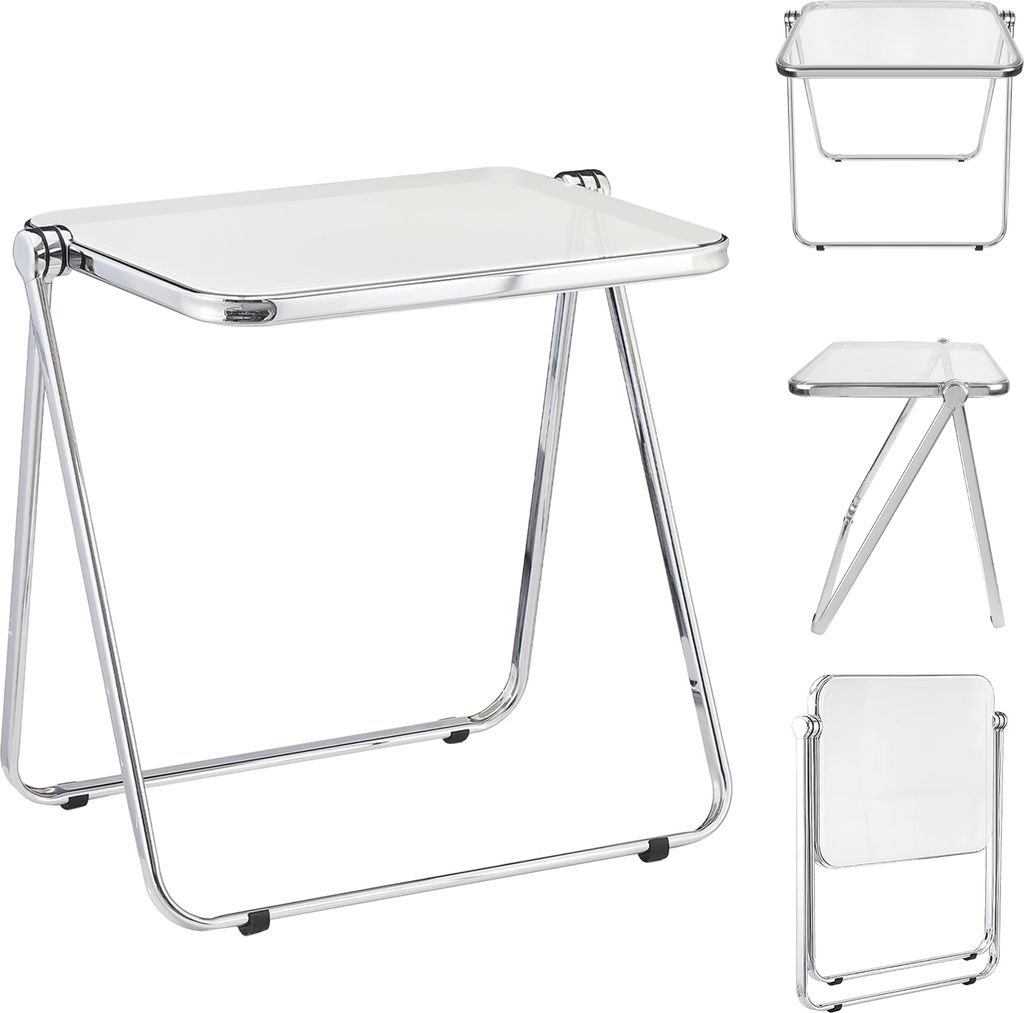 Klapptisch Balkon Garten Terrasse Tisch Balkontisch Outdoor Klapptisch PET transparent