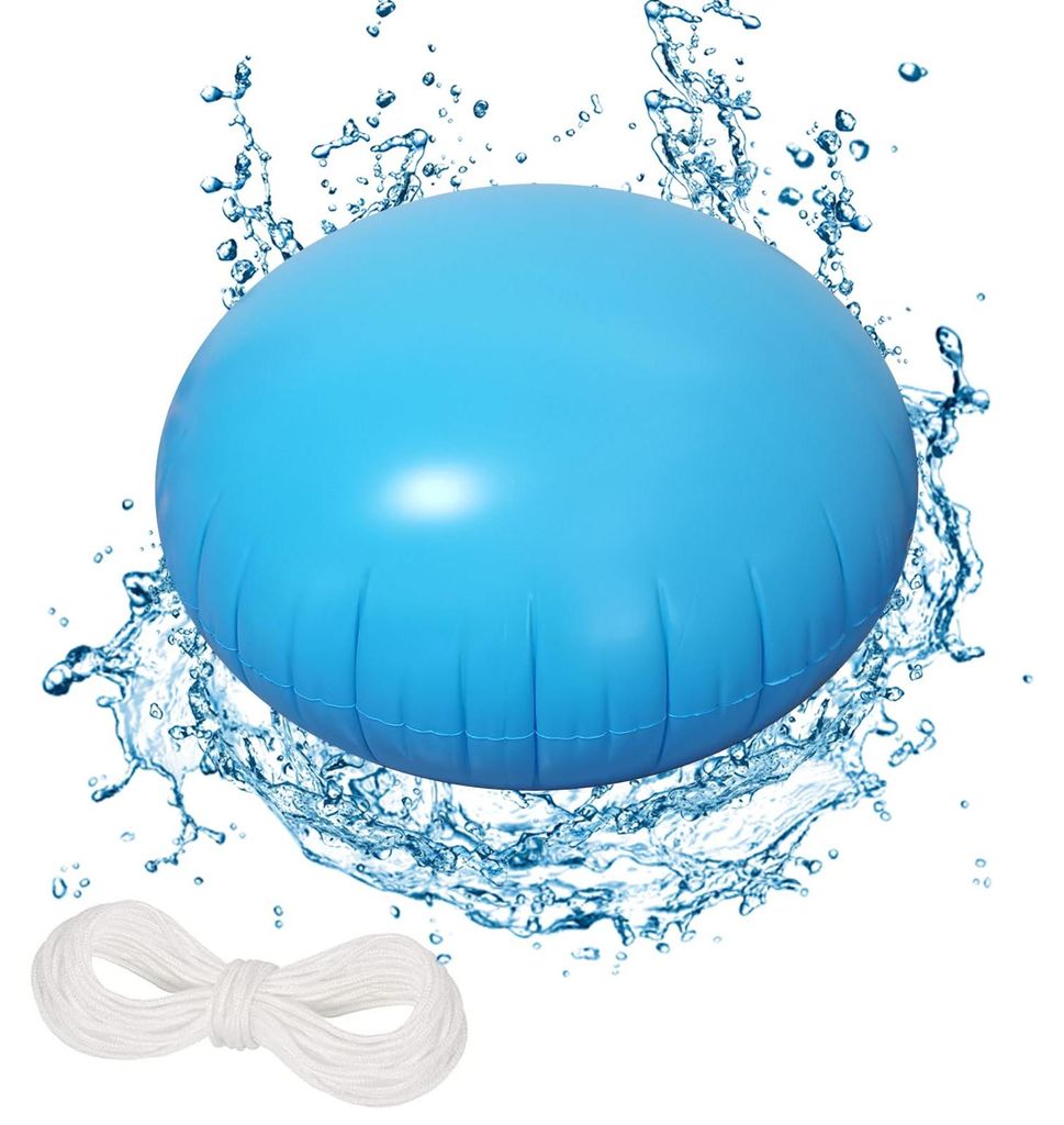 Poolkissen Winter Rund 360 XXL 120x120cm – Hellblau Produktbild 