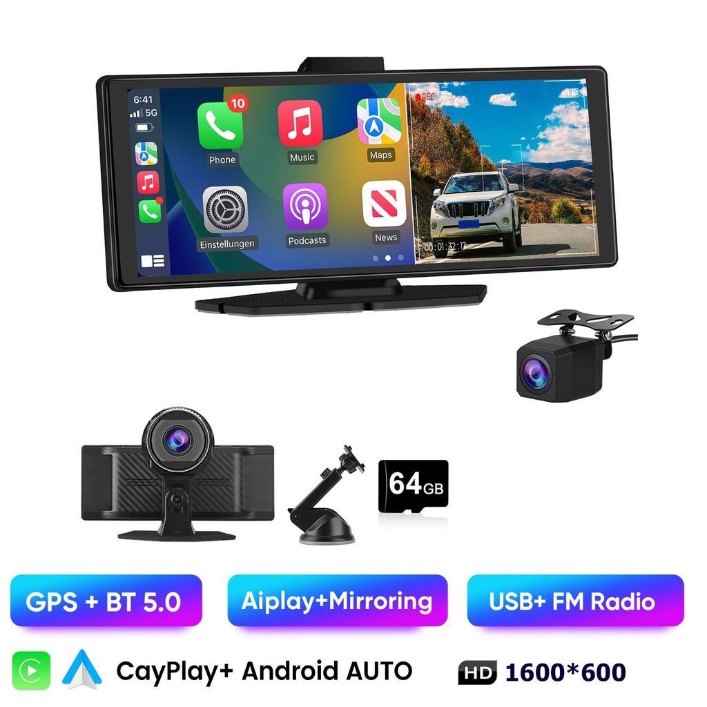 Hexinex Bezdrátový adaptér Carplay Android Auto s Obrázek produktu 