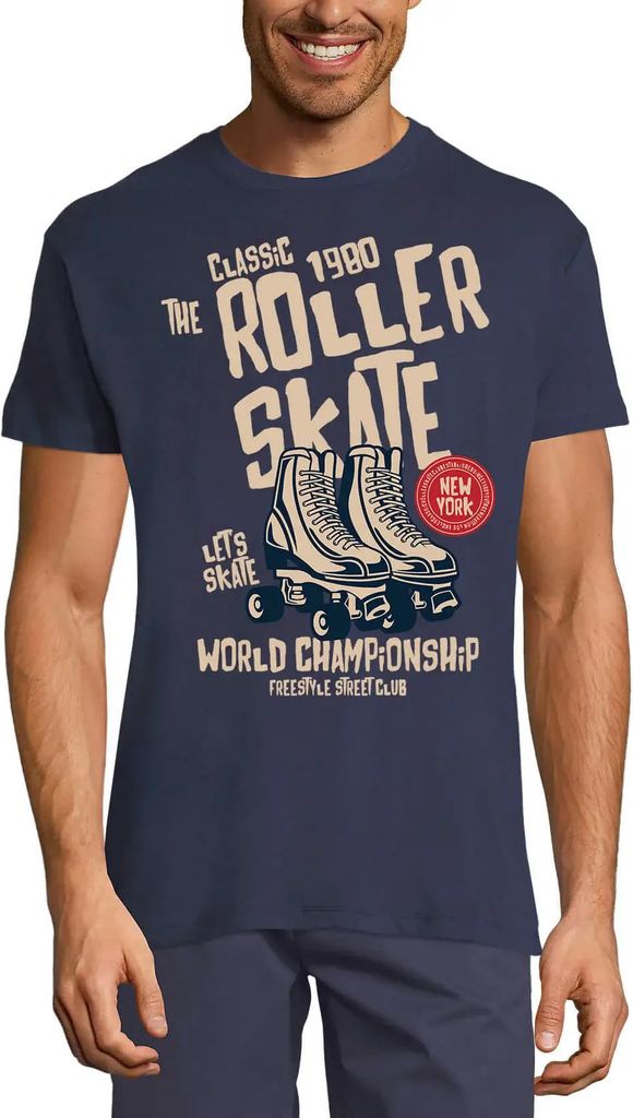 Herren Grafik T-Shirt Rollschuhklassiker 1980 - ny street club – Classic 1980 Roller Skate - Ny Street Club – Geschenk 44. Geburtstag Jahrestag 44