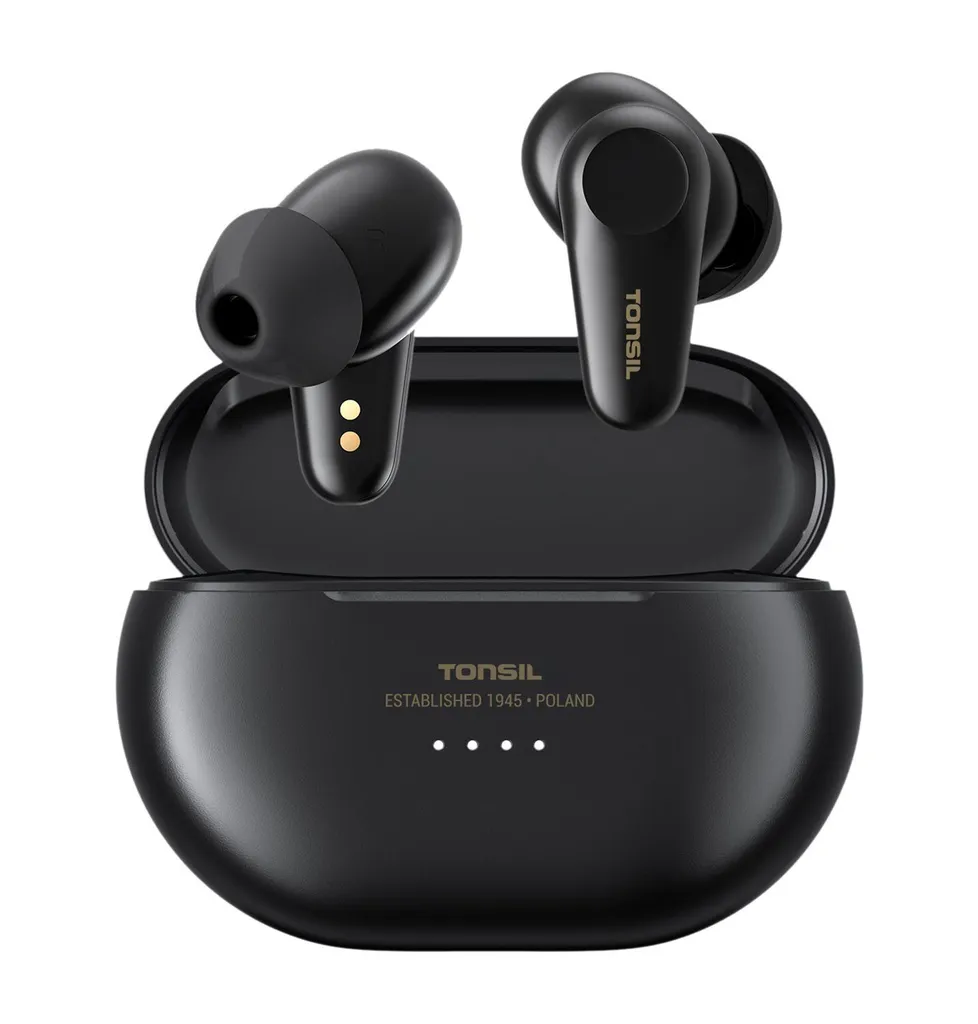 Écouteurs sans fil TONSIL T65BT avec Réduction de Bruit Active Noir Mat