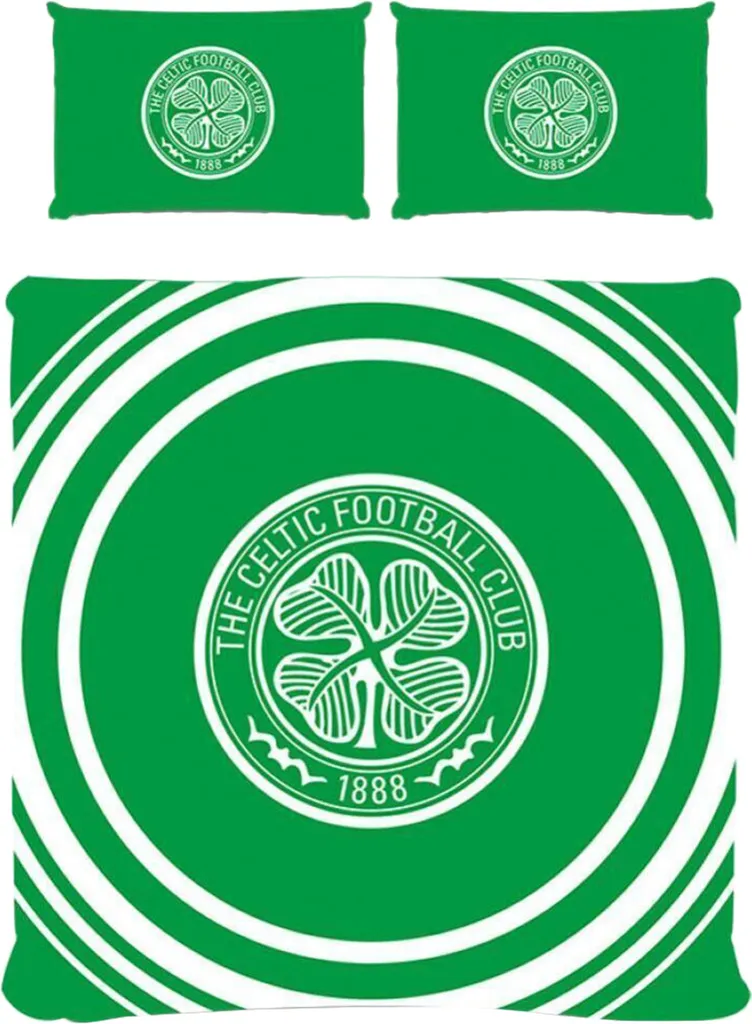 Déco chambre Celtic FC parure de lit double pulsation BS2466 verte