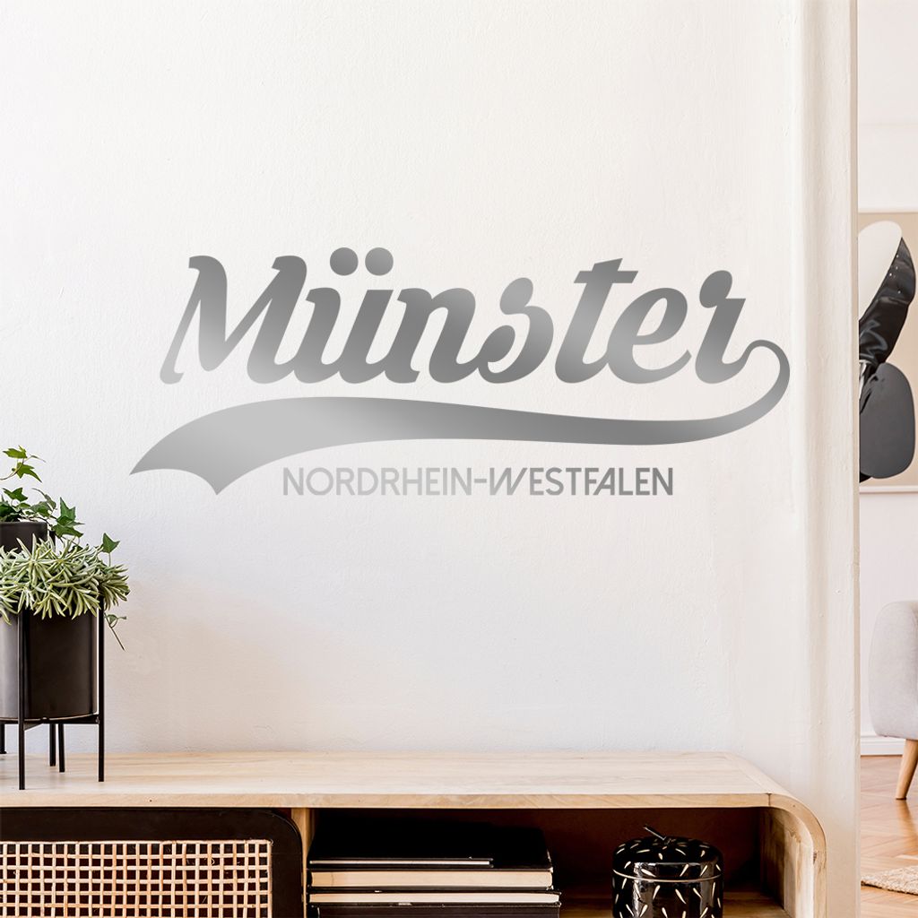 Münster Nordrhein-Westfalen Wandtattoo Wandaufkleber Wall Sticker - Dekoration, Küche, Wohnzimmer, Schlafzimmer, Badezimmer