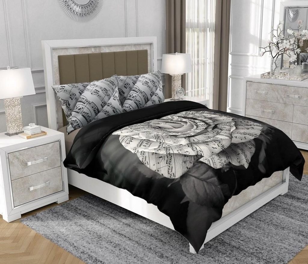 Bettwäsche 140x200 cm + 2x70x80 cm, 3-teilig, 100% Baumwolle, Satin, Reißverschluss, Bunt - SOVIO | So.0251