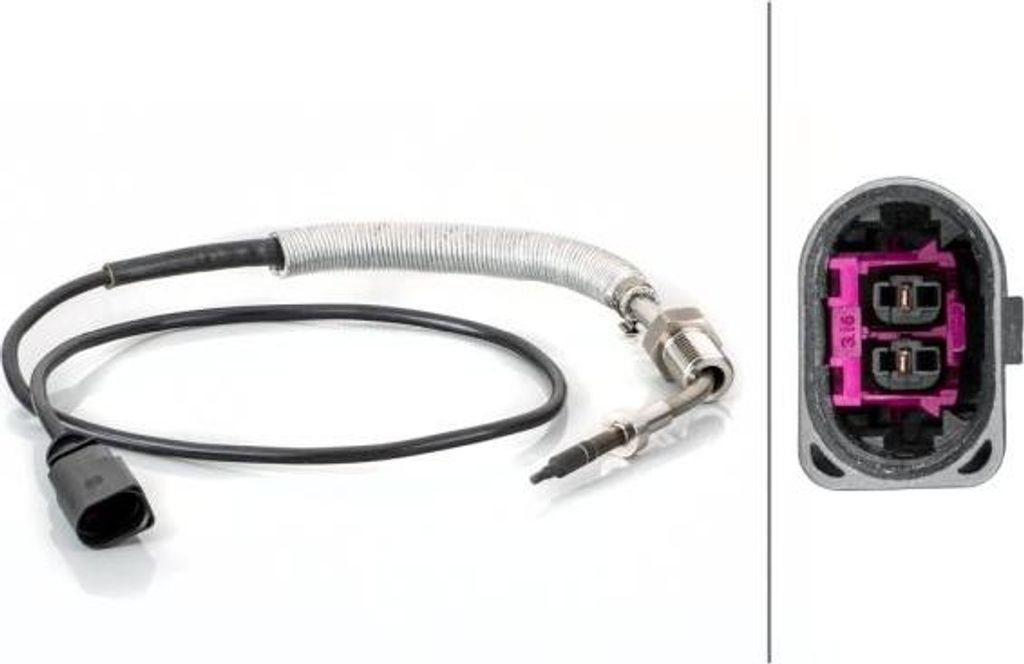 HELLA 6PT 014 495-081 Abgastemperatursensor OE 045906088G kompatibel mit Cordoba, Ibiza, Fabia, Roomster, Polo 9N