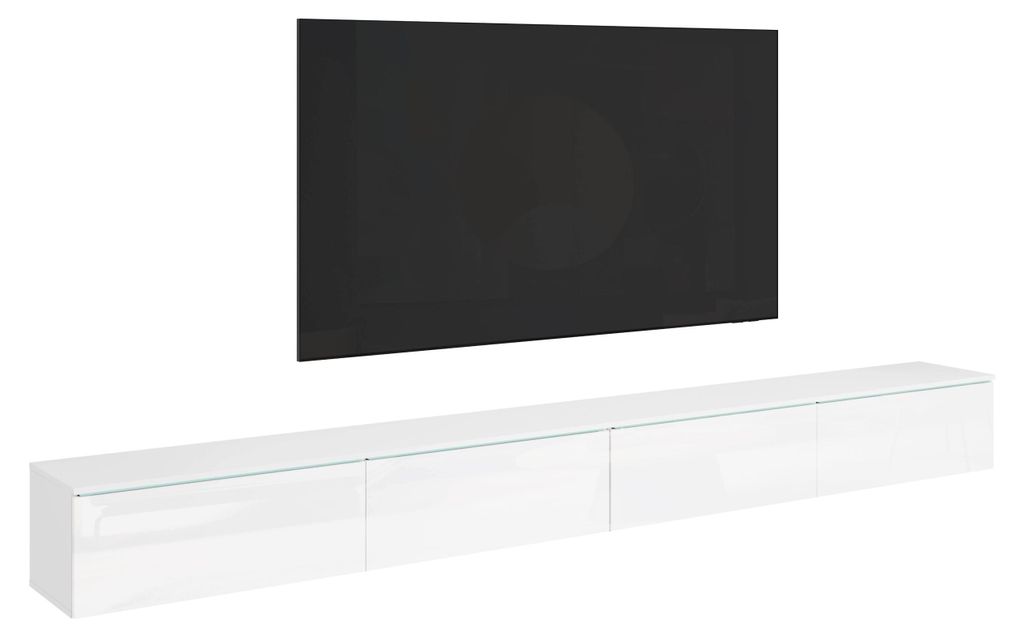 Nowoczesna szafka pod TV 300 cm do salonu z oświetleniem Zdjęcie produktu 
