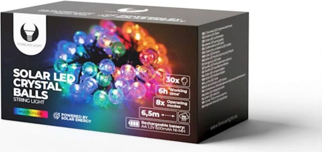 Forever Light Solar LED Lichterkette SCB61 6,5?m 30 Kugeln Produktbild 