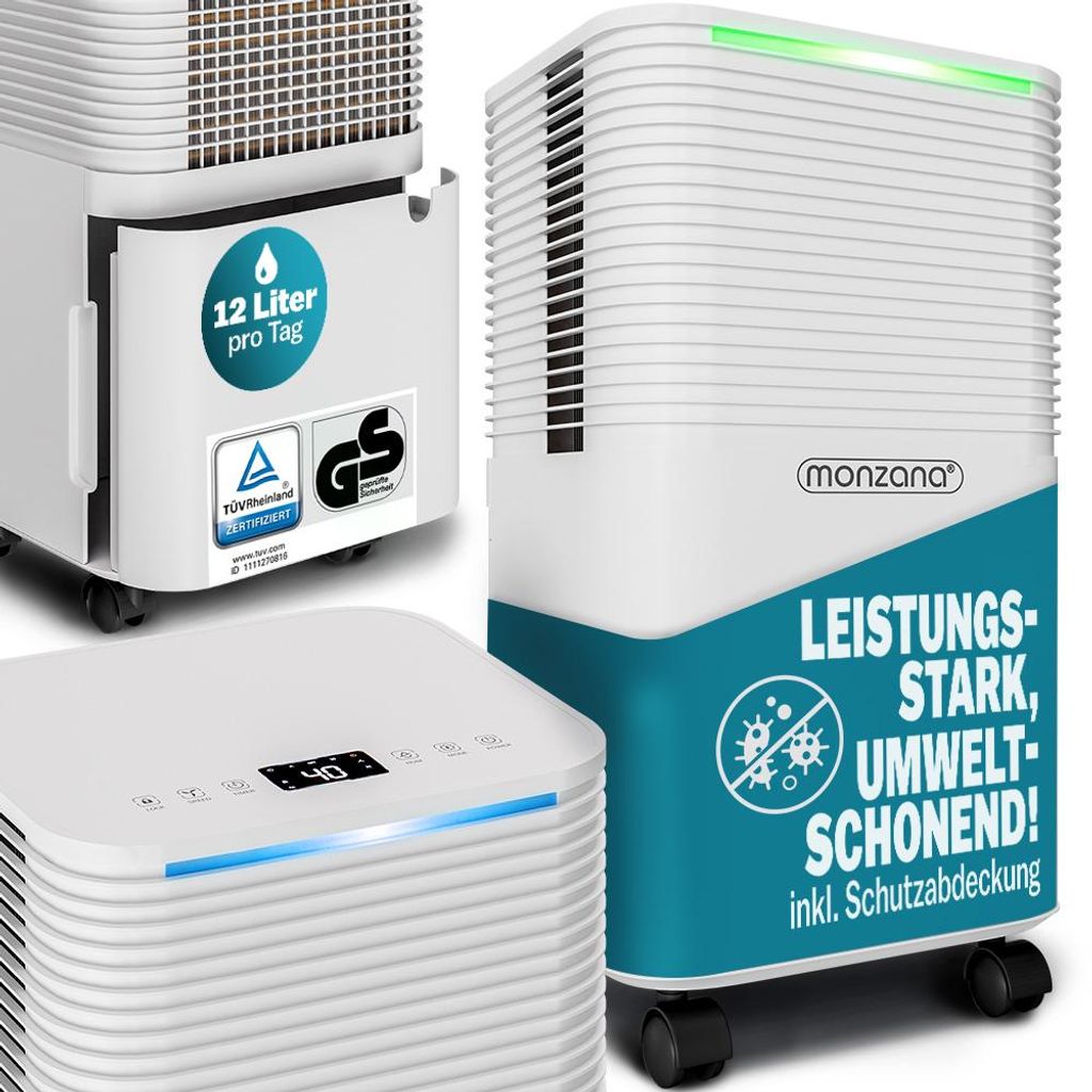 MONZANA® Deumidificatore Casa 12L/Giorno con Display LED e Immagine del prodotto 