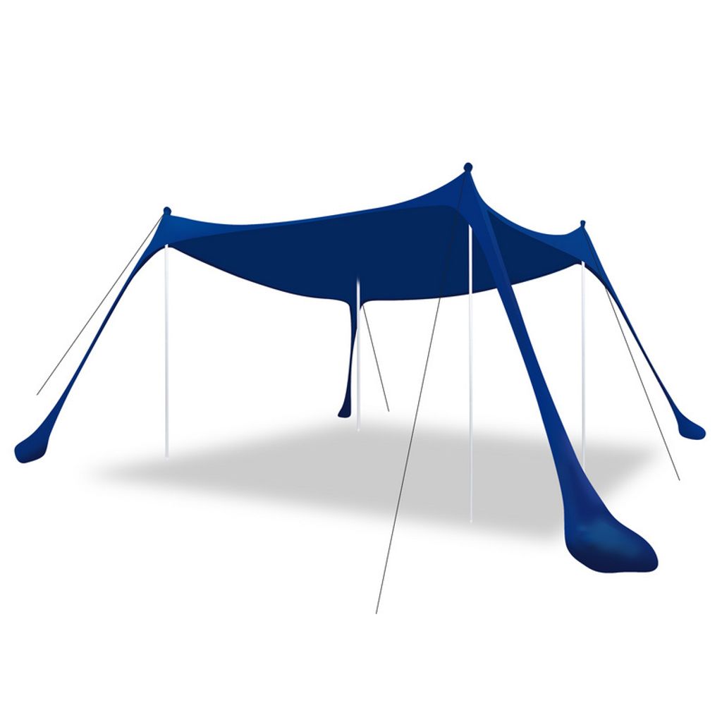 TolleTour Strandmuschel Elasthan Sonnensegel Sonnendach Sonnenschutz Sonnenzelt Sandsaecken Tragbar UV Schutz 50+ Wasserfest mit Tragetasche Strand...